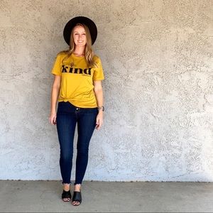 Mustard bee kind Tee